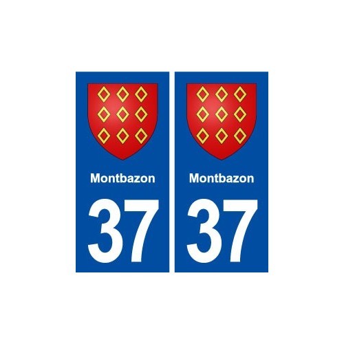 37 Montbazon blason ville autocollant plaque stickers
