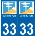 33 Dune of Pyla sticker sticker plate