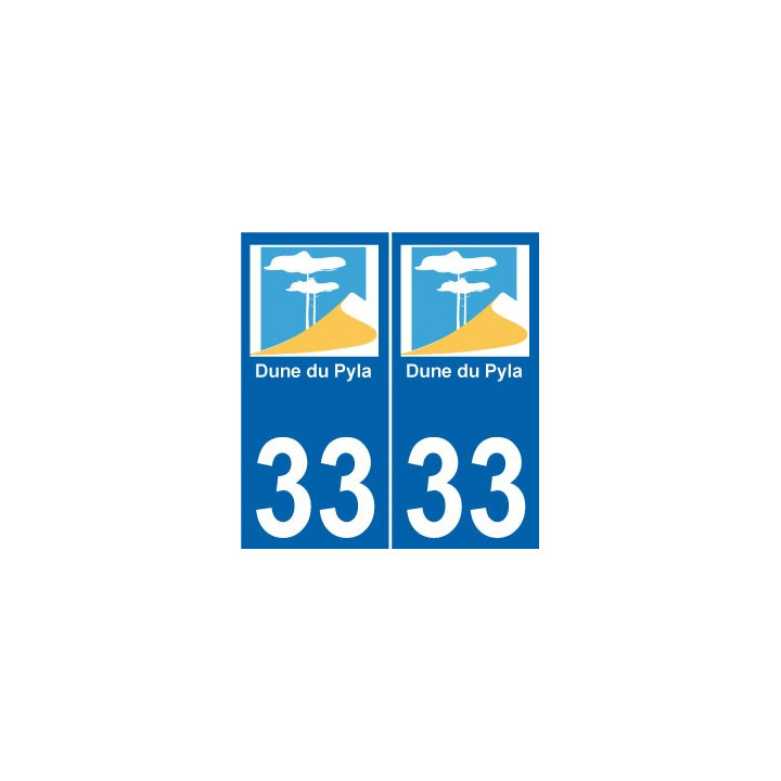 33 Dune du Pyla sticker autocollant plaque