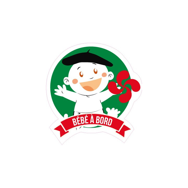 Autocollant Bébé à bord Basque stickers adhésif logo 6