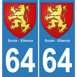64 Soule Xiberoa autocollant plaque sticker voiture