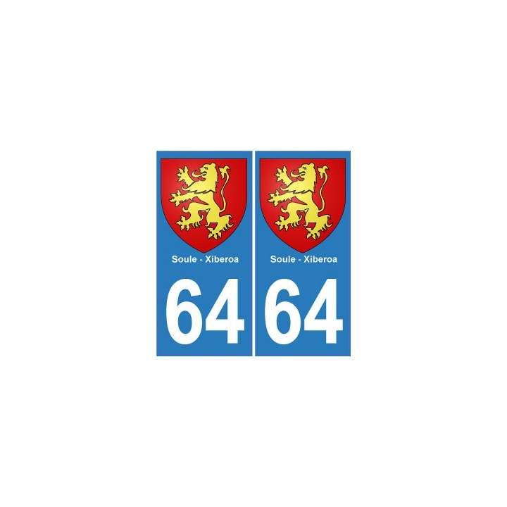 64 Soule Xiberoa autocollant plaque sticker voiture
