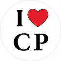 Autocollant I love CAP FERRET stickers adhésif
