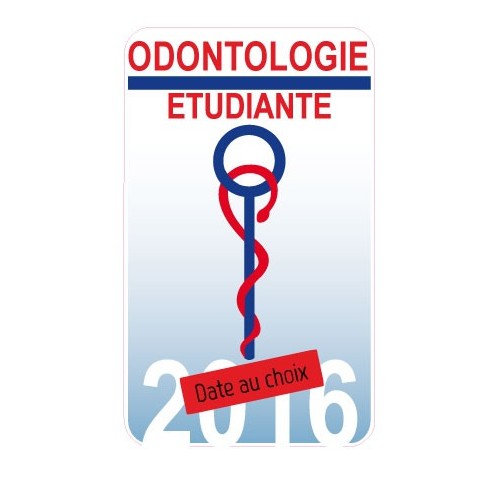 Caducée Odontologie sticker autocollant