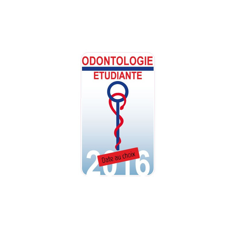 Caducée Odontologie sticker autocollant