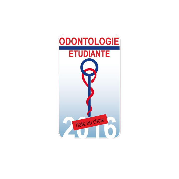 Caducée Odontologie sticker autocollant