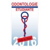 Caduceo de Odontología de la etiqueta engomada de la etiqueta engomada