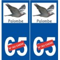 Palombe sticker ramier autocollant plaque