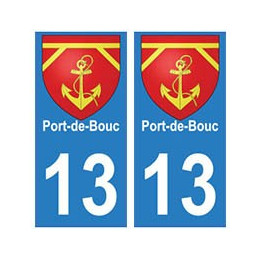 13 Port-de-Bouc ville autocollant plaque