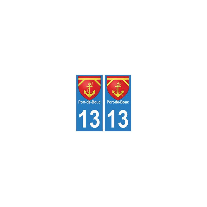 13 Port-de-Bouc ville autocollant plaque
