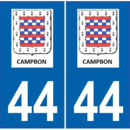 44 Campbon autocollant plaque immatriculation ville sticker