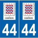 44 Campbon sticker plate registration city sticker
