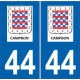 44 Campbon autocollant plaque immatriculation ville sticker
