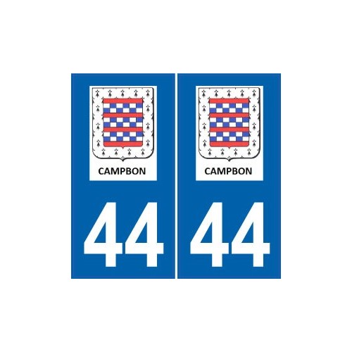 44 Campbon autocollant plaque immatriculation ville sticker