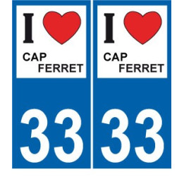 33 Cap Ferret  i love blason autocollant plaque stickers ville