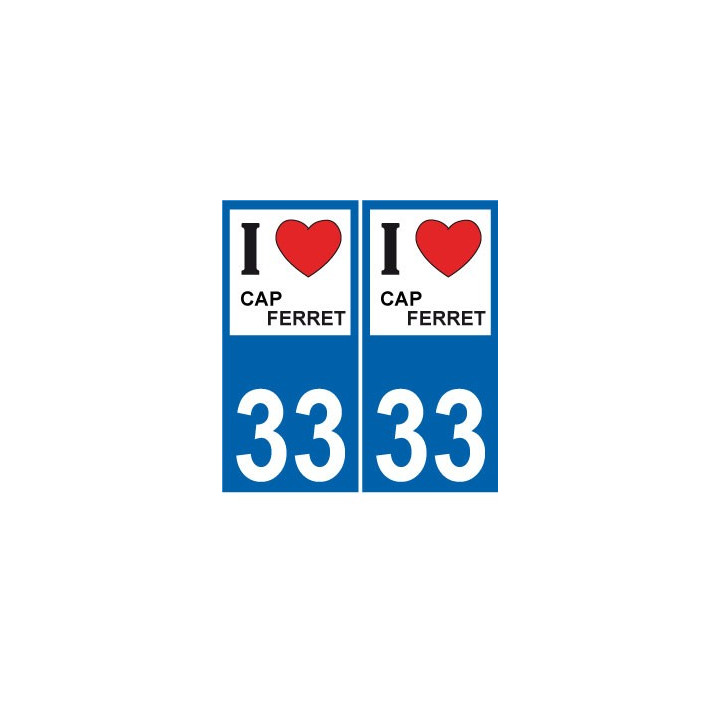 33 Cap Ferret  i love blason autocollant plaque stickers ville