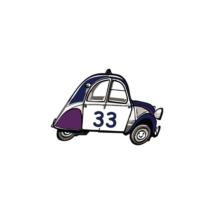 2 CV département 33 voitue autocollant sticker adhesif