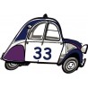 2 CV département 33 voitue autocollant sticker adhesif