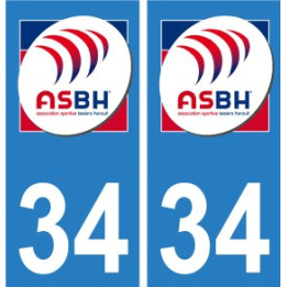 34 ASBH Bézier rugby autocollant plaque