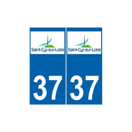 37 Saint-Cyr-sur-Loire Logo autocollant plaque stickers ville