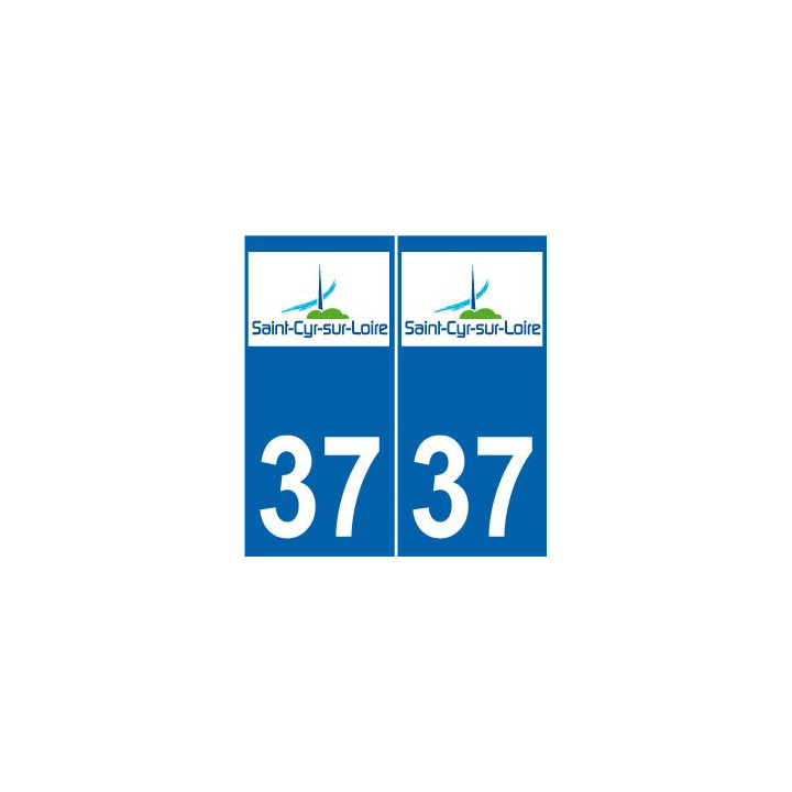 37 Saint-Cyr-sur-Loire Logo autocollant plaque stickers ville