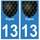 13 Rognac city sticker plate