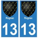 13 Rognac city sticker plate