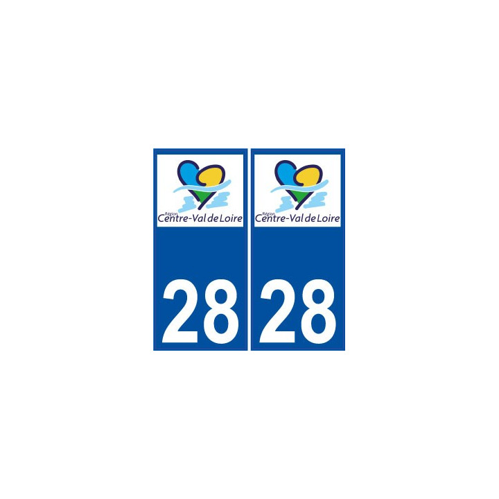 28 Eure et Loir autocollant sticker plaque immatriculation nouveau logo