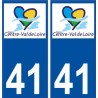 41 Loir-et-Cher-aufkleber plakette ez Centre Val de Loire neues logo sticker