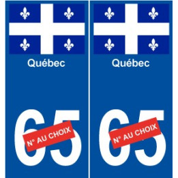 Québec numéro au choix ville monde sticker autocollant plaque