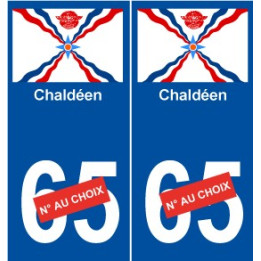 Chaldéen sticker numéro au choix autocollant plaque immatriculation