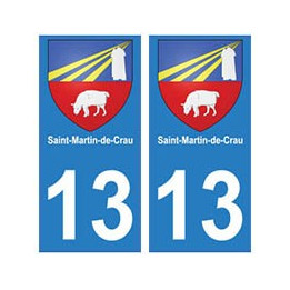 13 Saint-Martin-de-Crau ville autocollant plaque