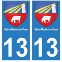 13 Saint-Martin-de-Crau città adesivo piastra