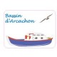 Autocollant Bassin d'Arcachon logo bateau sticker adhesif