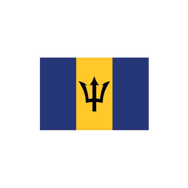 Autocollant Drapeau Barbados Barbade sticker flag