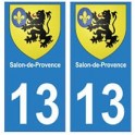 13 de Salon-de-Provence, ciudad de la etiqueta engomada de la placa