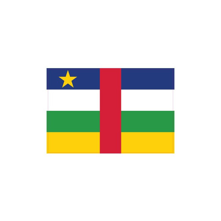 Autocollant Drapeau Centrafricaine, République sticker flag