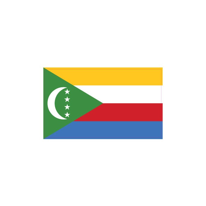 Autocollant Drapeau Comoros Comores sticker flag