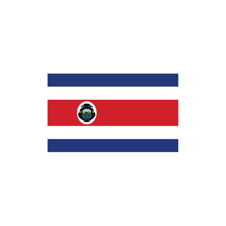 Autocollant Drapeau Costa Rica sticker flag
