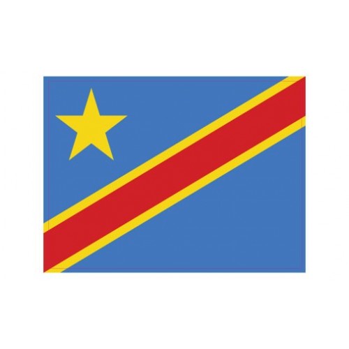 Autocollant Drapeau Congo, La République Démocratique du sticker flag