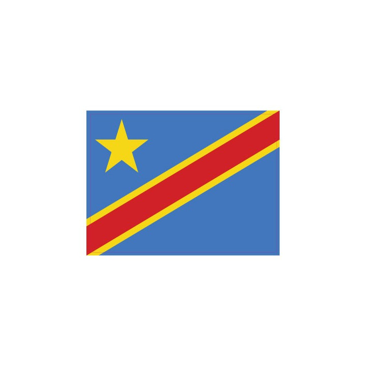 Autocollant Drapeau Congo, La République Démocratique du sticker flag
