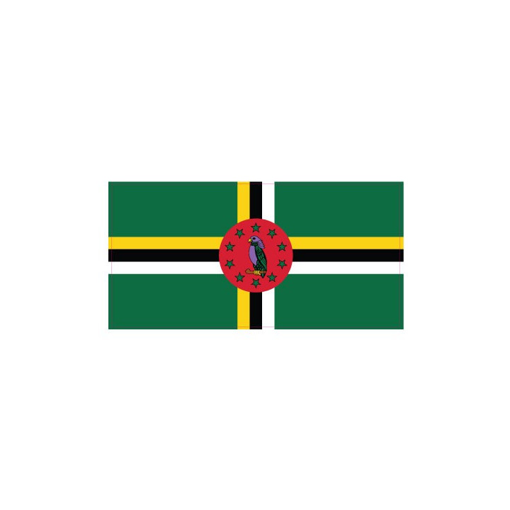 Autocollant Drapeau Dominica Dominique sticker flag