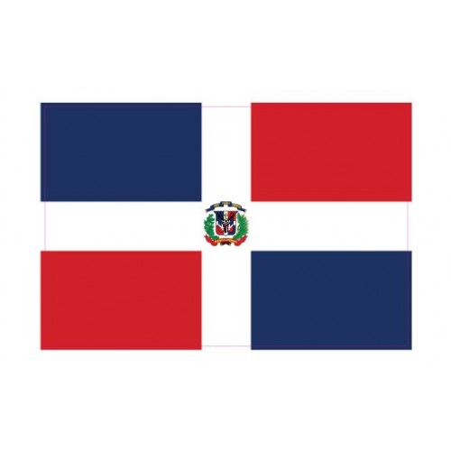 Autocollant Drapeau Dominicaine, République sticker flag