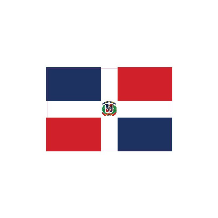 Autocollant Drapeau Dominicaine, République sticker flag