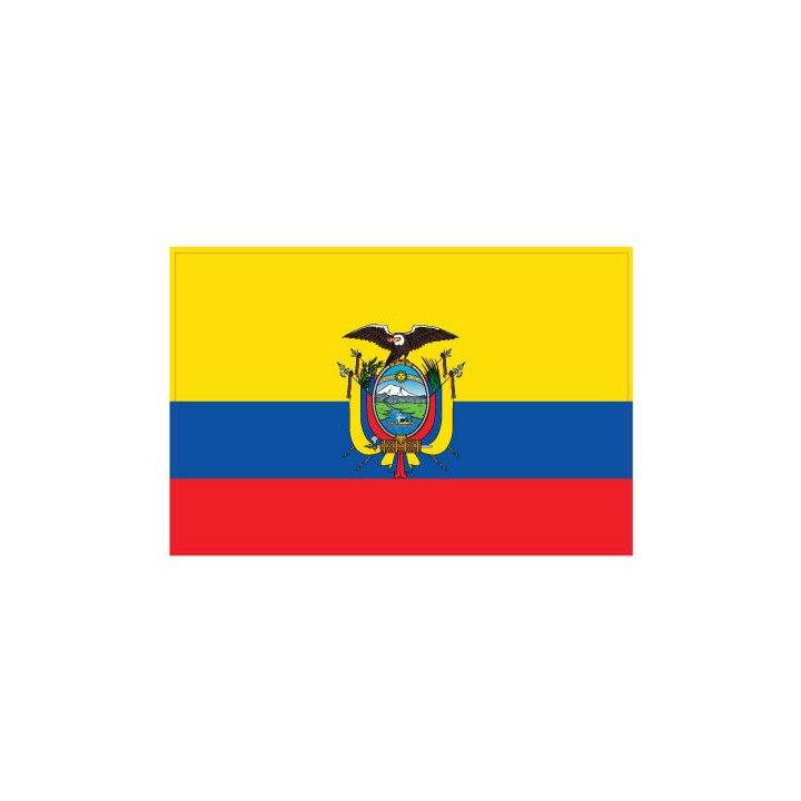Autocollant Drapeau Ecuador Équateur sticker flag