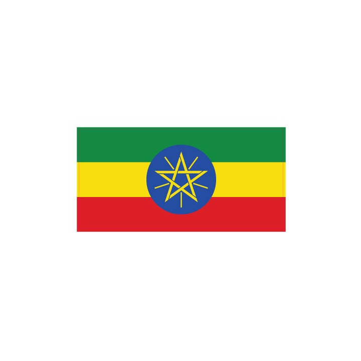 Autocollant Drapeau Ethiopia Éthiopie sticker flag