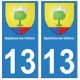 13 Septèmes-les-Vallons ville autocollant plaque