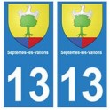 13 Septèmes-les-Vallons città adesivo piastra