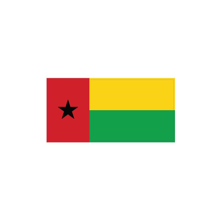 Autocollant Drapeau Guinea Bissau Guinée Bissau sticker flag