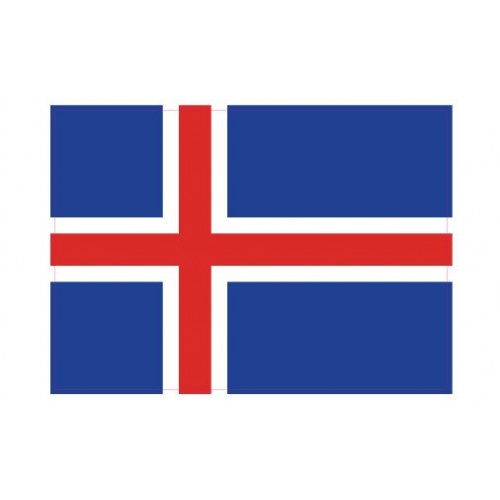 Autocollant Drapeau Iceland Islande sticker flag